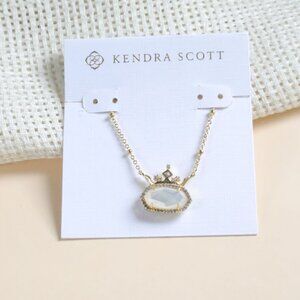✨Kendra Scott✨ Disney Elisa Princess Gold 'Courageous' Necklace Mother Pearl